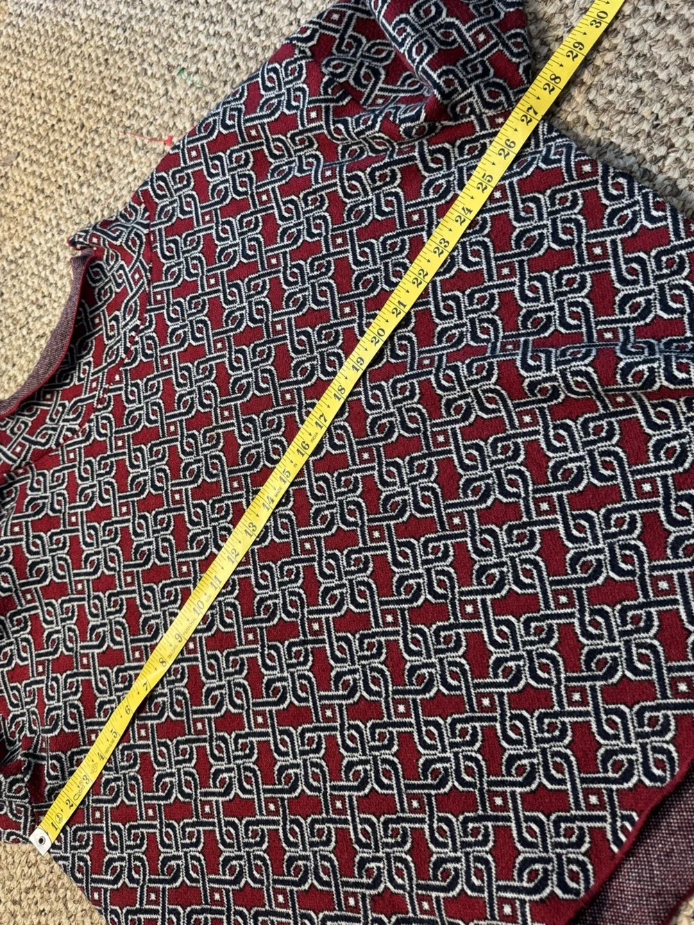 Maeve Anthropologie Carys Mock-Neck Geometric Sweater size XL